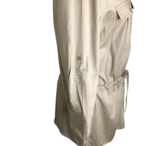 MICHAEL Michael Kors Lightweight Drawstring Tabbed Sleeve Safari Jacket Size 14 - Picture 5 of 8